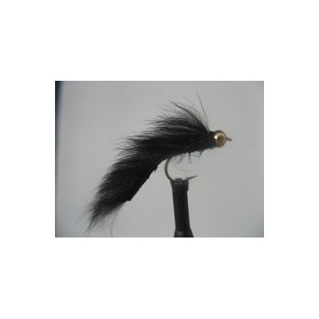 Lures 2 gold head black pine squirrel mini zonker $2.34