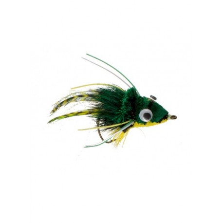 Bass Flies frog swimming bright green $8.50