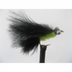 Lures 2 lime black silver chain eye mini cats whisker $2.34