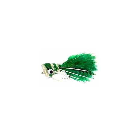 Bass Flies green white bass bug popper $8.50