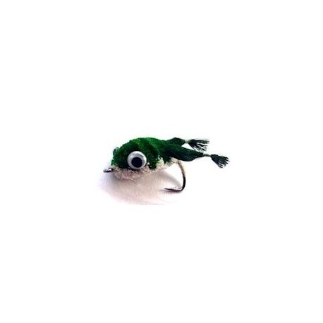 Bass Flies green white kicking frog bass bug $8.50