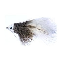 Bass Flies grey white baitfish $8.50