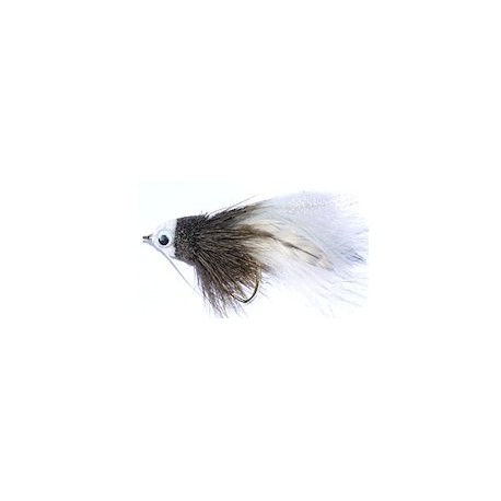 Bass Flies grey white baitfish $8.50