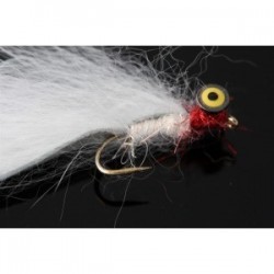 Lures 2 white cut throat yellow eyed dumbell zonker $2.34