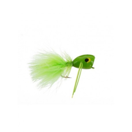 Bass Flies hard popper chartreuse $8.50