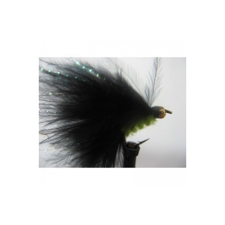 Lures 2 gold head lime black mini cats whisker $2.34