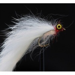 Lures 2 white cut throat yellow eyed dumbell zonker $2.34
