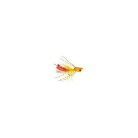 Bass Flies MicroPopperYellowRed $8.50