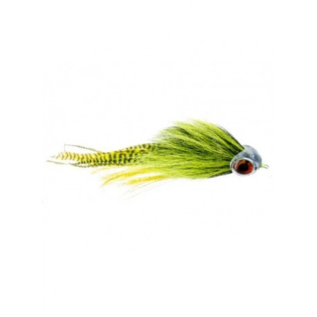Bass Flies musky mayhem chartreuse and black $8.50
