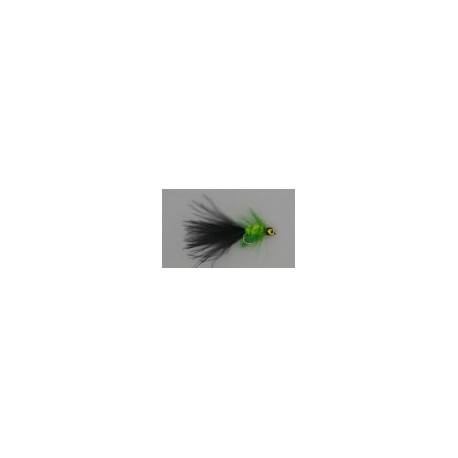 Lures Short Shank Black & Green Leadhead $2.34