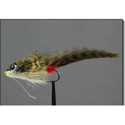 Bass Flies Sculpin Deer Hair Olive Red Butt side $8.50