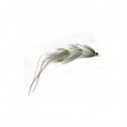 Bass Flies tomahawk chop gray and white $8.50