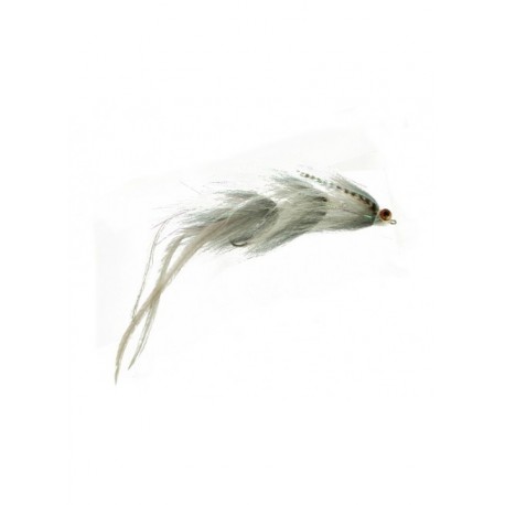 Bass Flies tomahawk chop gray and white $8.50
