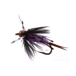 Beaded Nymphs Batman Nymph Bead Head Purple $2.42