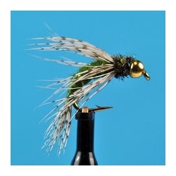 Beaded Nymphs Bead Head Bird Of Prey  Olive $2.42