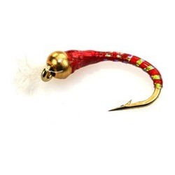 Buzzer 3D Glass Epoxy Bead Head Nymph Red $2.34