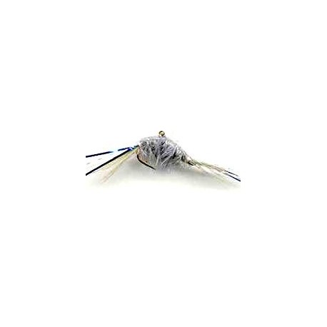 Nymphs blue scud button $2.34
