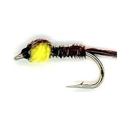 Nymphs yellow pheasant tail button $2.34