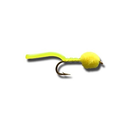 Nymphs Egg Sucking Squiggly Worm FL Yellow $2.34