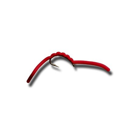 Nymphs Squiggly San Juan Worm Blood Red $2.34