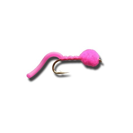 Nymphs Egg Sucking Squiggly Worm Hot Pink $2.34