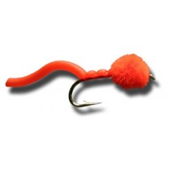 Nymphs Egg Sucking Squiggly Worm Red $2.34