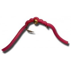 Nymphs BH Squiggly San Juan Worm Blood Red $2.34