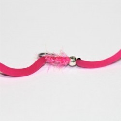Nymphs hot pink squirmy worm $2.34