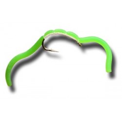 Nymphs Squiggly San Juan Worm Fl Green $2.34
