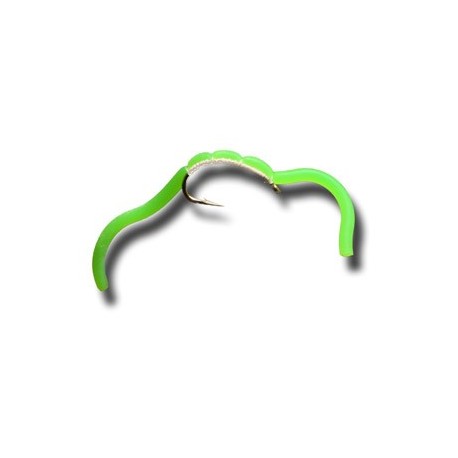 Nymphs Squiggly San Juan Worm Fl Green $2.34