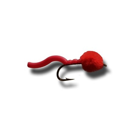 Nymphs Egg Sucking Squiggly Worm Blood Red $2.34