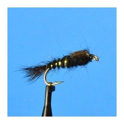 Nymphs Gold Ribbed Hares Ear Nymph  Black $2.34