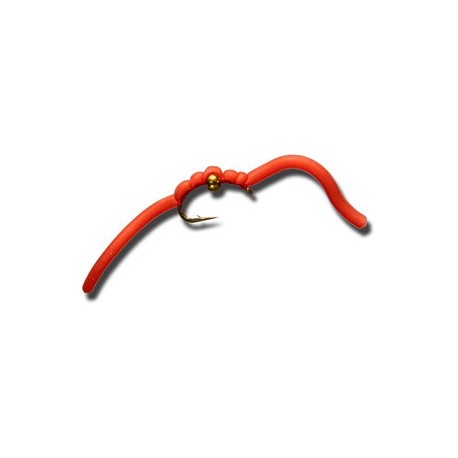 Nymphs BH Squiggly San Juan Worm Red $2.34