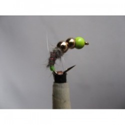 Nymphs gold head green depth charge hares ear $2.34