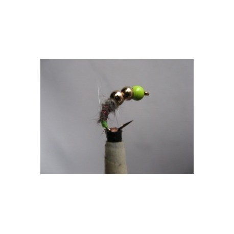 Nymphs gold head green depth charge hares ear $2.34