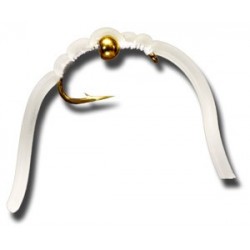 Nymphs BH Squiggly San Juan Worm White $2.34