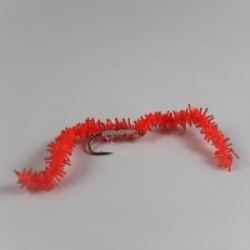 Nymphs red with uv white fritz chewing gum worm $2.34