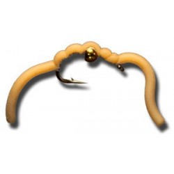 Nymphs BH Squiggly San Juan Worm Tan $2.34