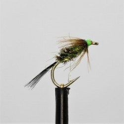 Nymphs standard hot green sparkle cruncher $2.34