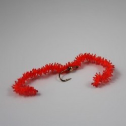 Nymphs red with gold bead chewing gum worm $2.34