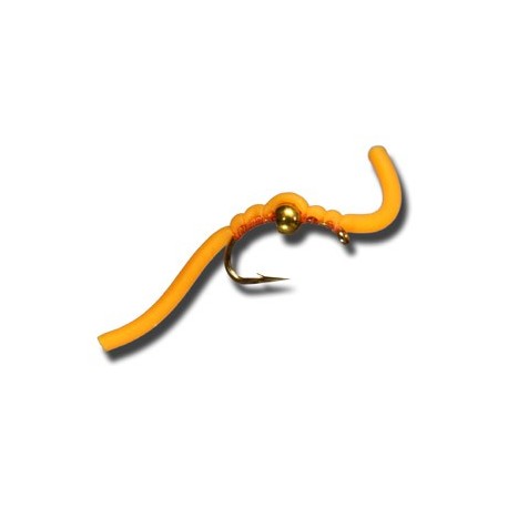Nymphs BH Squiggly san Juan Worm FL Orange $2.34