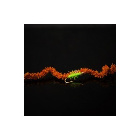 Nymphs Standards caddis brown chartreuse uv fritz chewing gum worm $2.34