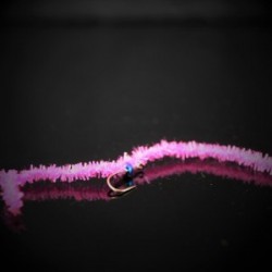 Nymphs Standards pink with rainbow bead chewing gum worm $2.34
