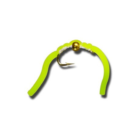 Nymphs Standards BH Squiggly San Juan Worm FL Yellow $2.34