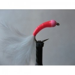 Nymphs Standards hot head pink and white tungsten buzzer $2.34