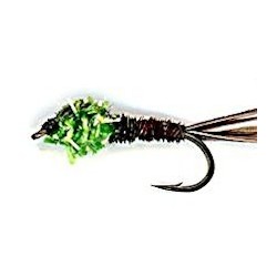 Nymphs Standards green crystal pheasant tail button $2.34