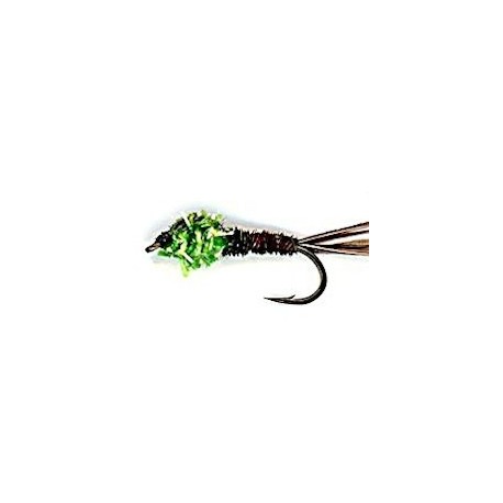 Nymphs Standards green crystal pheasant tail button $2.34