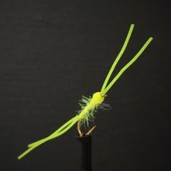 Nymphs Standards hot head fl yellow perfect rubber blood worm( ) $2.34