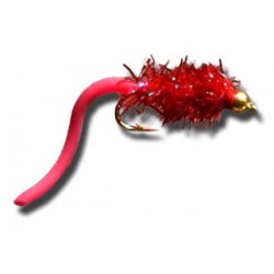 Nymphs Standards BH Squiggly Estaz Egg Blood Red $2.34