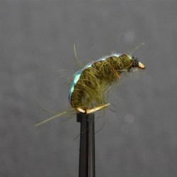 Nymphs Standards weighted flashback olive shrimp $2.34